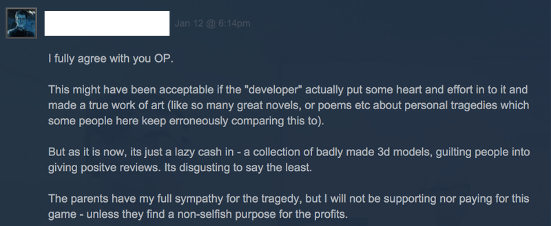 Illustration for article titled That Dragon, Cancer’s Developers Are OK With Asshole Steam Discussions